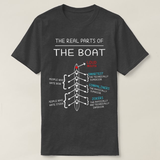 Ruderteam Row Race Boat Coxswain T-Shirt (Design vorne)