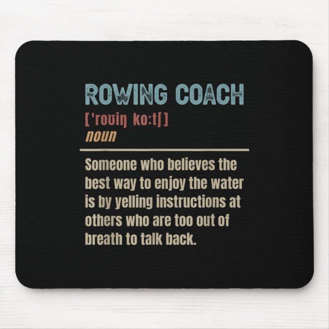 Rudertrainer-Definition Mousepad (Vorne)