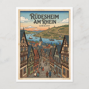 Rüdesheim am Rhein Deutschland Postkarte