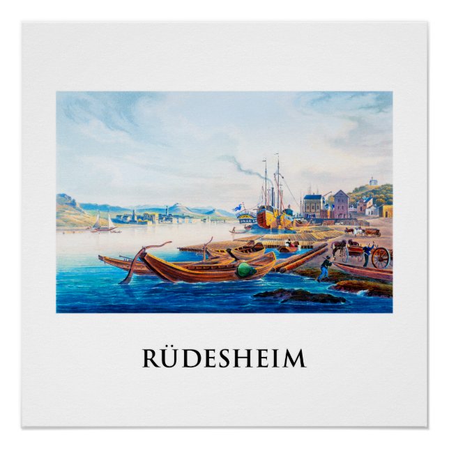 Rüdesheim, Deutschland 01B Poster (Vorderseite)