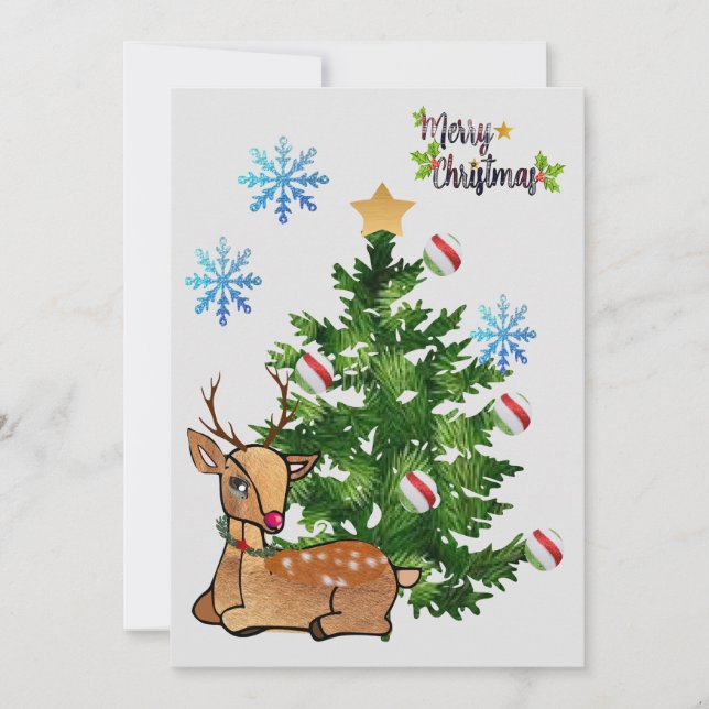 Rudolf Christmas Card Feiertagskarte (Vorderseite)