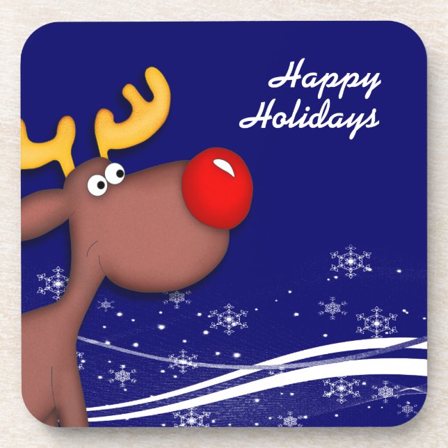 Rudolf Christmas Getränkeuntersetzer (Vorderseite)