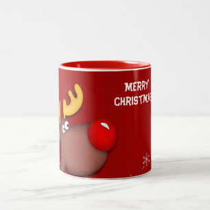 Rudolf Christmas Greetings Zweifarbige Tasse