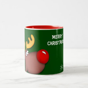 Rudolf Christmas Greetings Zweifarbige Tasse