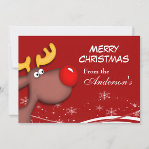 Rudolf Christmas Grußkarte Feiertagskarte