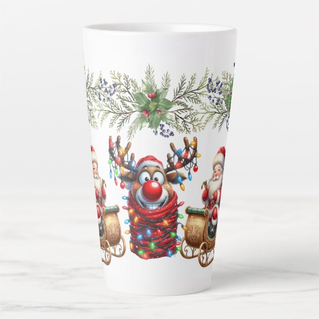 Rudolf der Rednosed-Rentier Milchtasse (Vorderseite)
