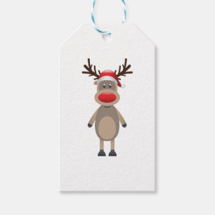 Rudolf der Ren-Weihnachtsniedliche Entwurf Geschenkanhänger