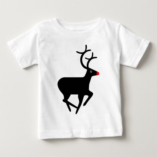 Rudolf die rote Nasenrinne Baby T-shirt (Vorderseite)