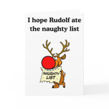 Rudolf hat die Ungezogenheitsliste gegessen