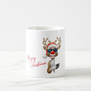 Rudolf mit Brille Weihnachten Tasse