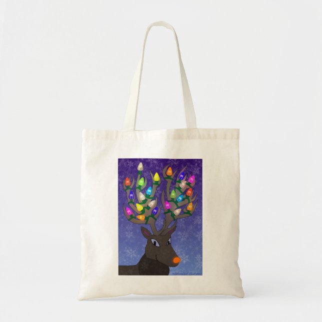 Rudolf mit Licht-Tasche Tragetasche (Vorne)