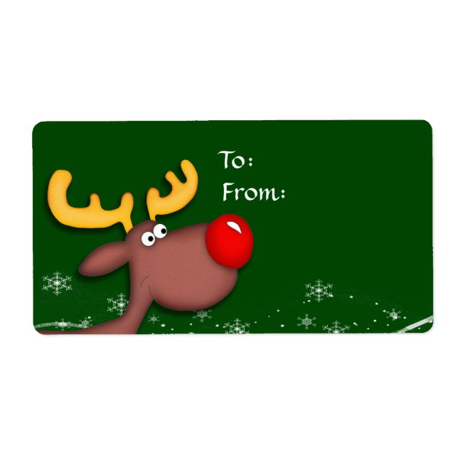 Rudolf Weihnachtsgeschenk-Tag (Vorne)