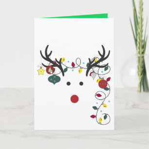 "Rudolph All Done Up" Klappkarte Karte