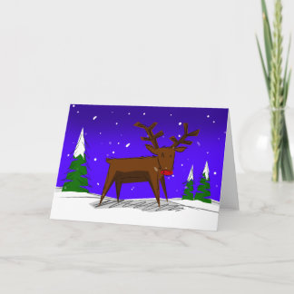 Rudolph Carte de Noël des rennes à nez rouge