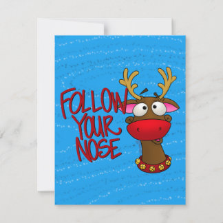 Rudolph, carte d'ornement en papier