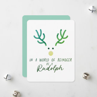 Rudolph Christmas Card Feiertagskarte