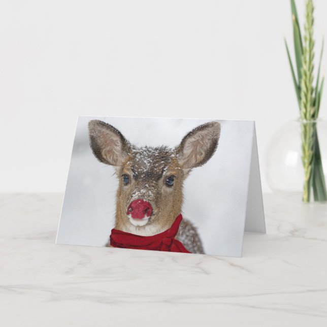 Rudolph Christmas Feiertagskarte (Vorderseite)