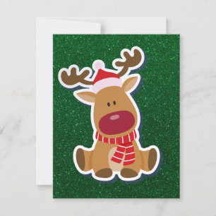 Rudolph Christmas Grußkarte Feiertagskarte