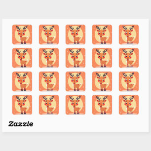 Rudolph Christmas Holiday Party Sticker