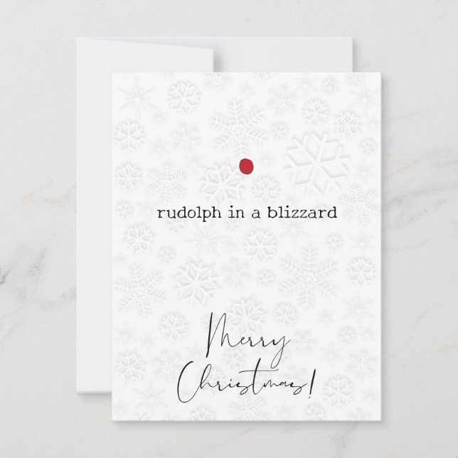 Rudolph dans une carte de Noël Joyeuse à Blizzard (Devant)