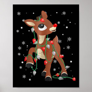 Rudolph Das Rote Nasen Rentier Für Kinder Und Weih Poster
