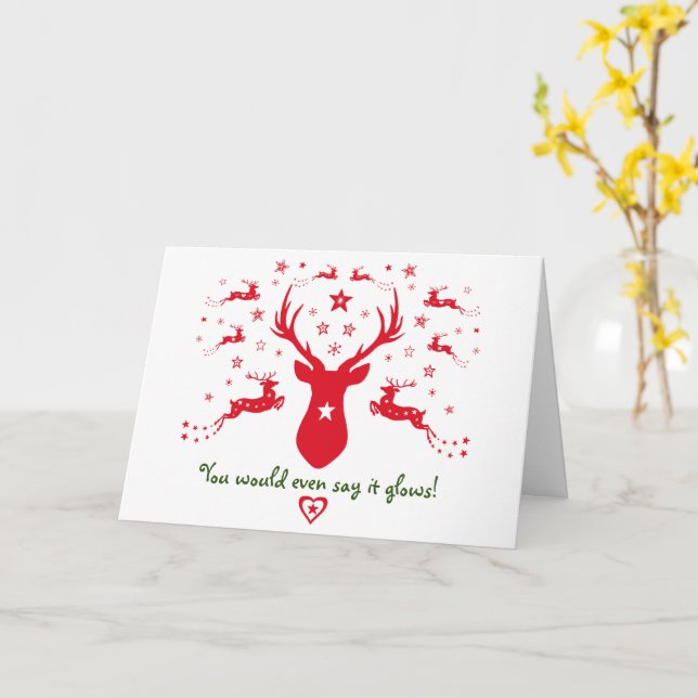 Rudolph der Roten Nase Karte (Gelbe Blume)