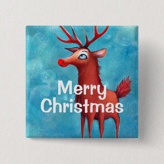 Rudolph der Rotnasen-Rentiere Button