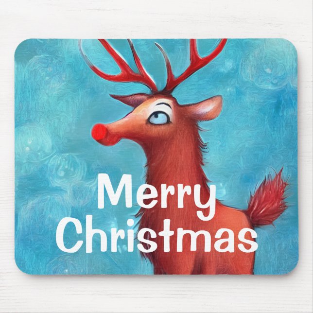Rudolph der Rotnasen-Rentiere Mousepad (Vorne)