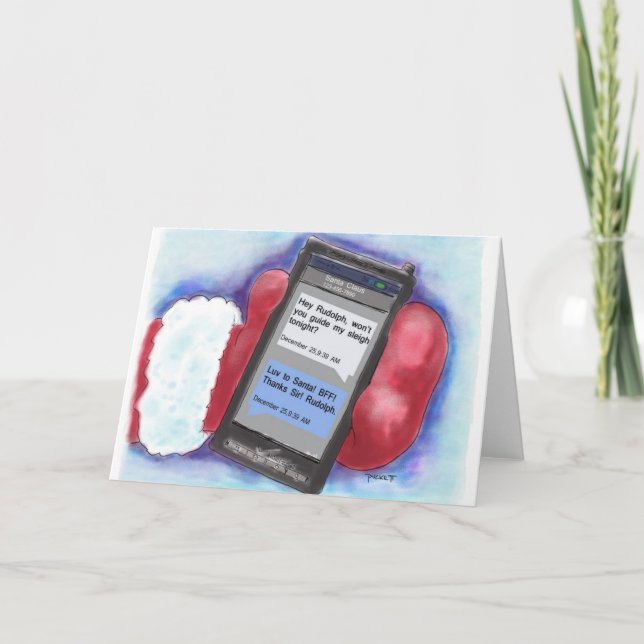 Rudolph dit oui! Carte de Noël (Devant)