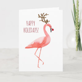 Rudolph Flamingo lustige Feiertage Feiertagskarte