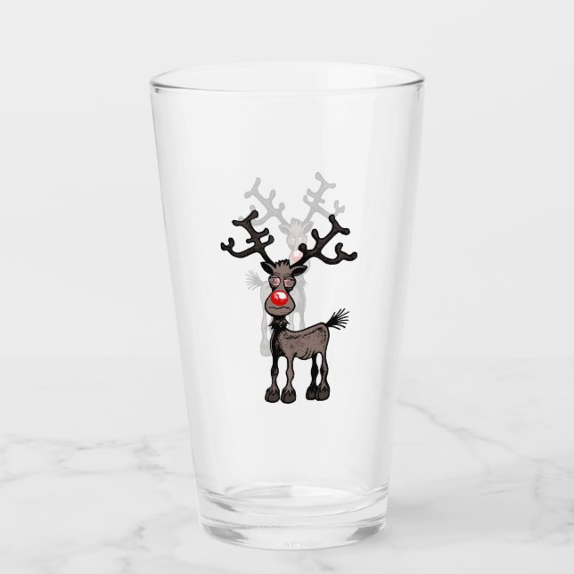 Rudolph le renne sur un tombeau en verre (Devant)