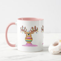 Rudolph LGBT Face Masked Rentier Tasse