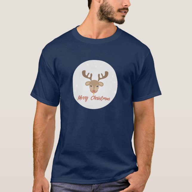 Rudolph Merry Christmas T-Shirt (Vorderseite)