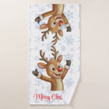 Rudolph mit blauen Schneeflocken 