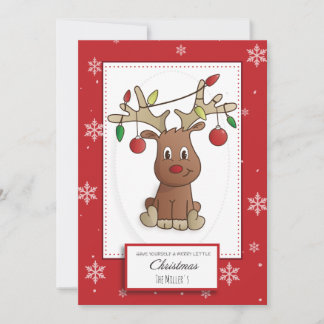 Rudolph mit der roten Nase Feiertagskarte