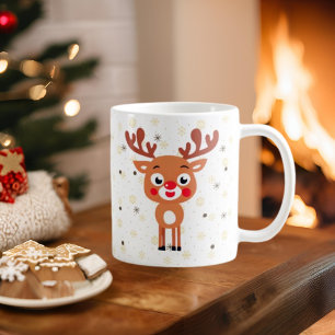 Rudolph Red Nose Reindeer Coffee Tasse