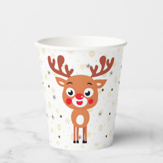 Rudolph Red Nose Rentier Papierbecher