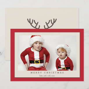 Rudolph Reindeer Carte photo pour les fêtes