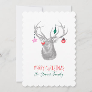 Rudolph Reindeer Joyeuse carte de Noël