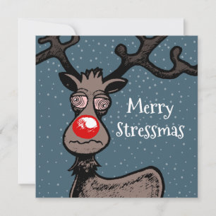 Rudolph Rentier Weihnachtskarte Mitteilungskarte