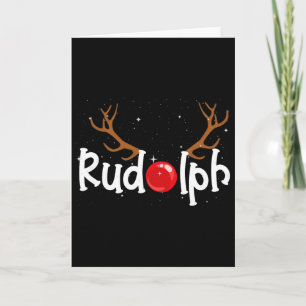 Rudolph Rotnase Rentier Weihnachtsspaß 1  Karte
