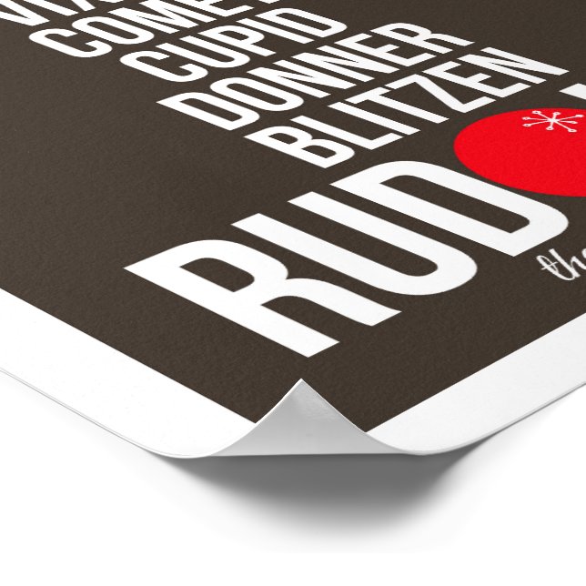 Rudolph Simple Print Poster (Ecke)