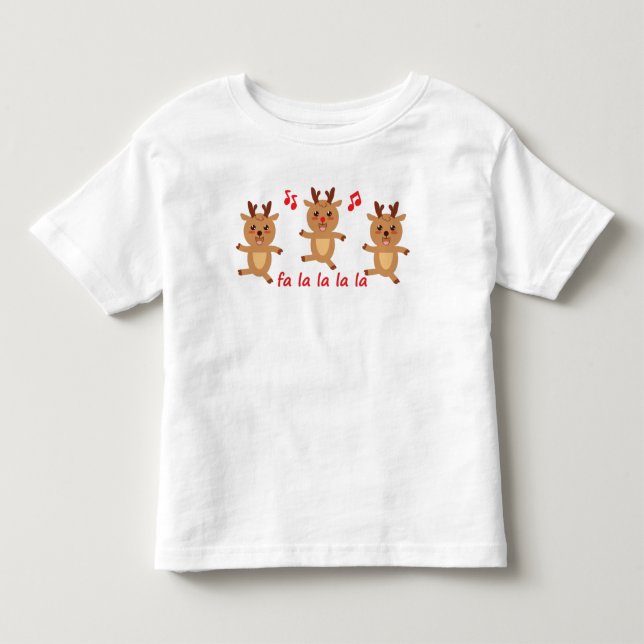 Rudolph Snowflakes Boy Girl Kleinkind T-shirt (Vorderseite)