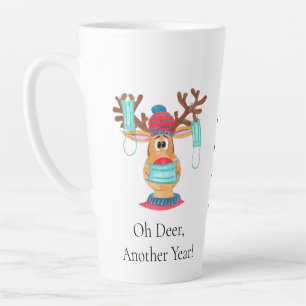Rudolph the Face Masked Reindeer Latte Tasse