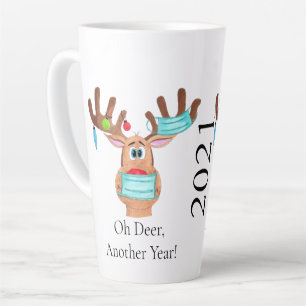 Rudolph the Face Masked Reindeer Latte Tasse