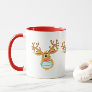 Rudolph the Face Masked Reindeer Tasse