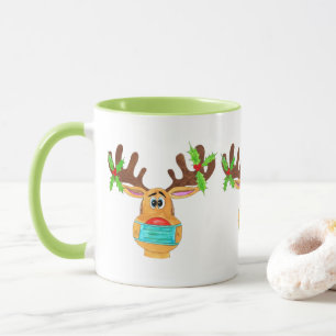 Rudolph the Face Masked Rentier Tasse