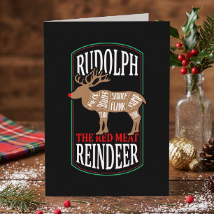 Rudolph The Red Meat Rentier Karte