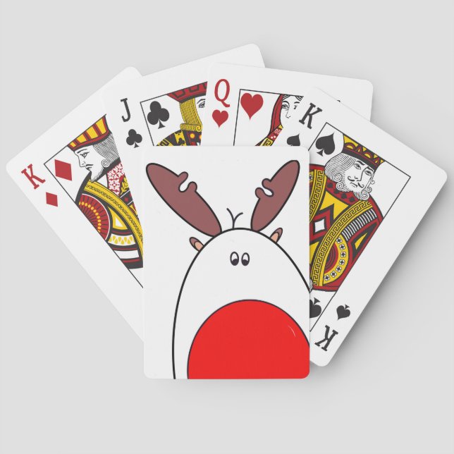 Rudolph the Red Nose Rentier Christmas Spielkarten (Rückseite)