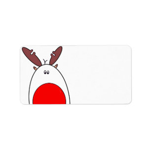 Rudolph the Red Nose Rentier Weihnachtsadresse Adressaufkleber